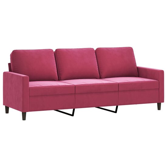 2-delige Loungeset met kussens fluweel wijnrood