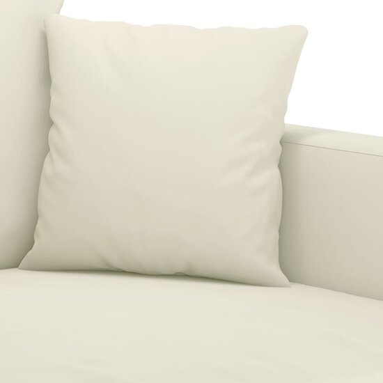 2-Delige Loungeset Fluweel Kleurig Cr&egrave;me met kussens