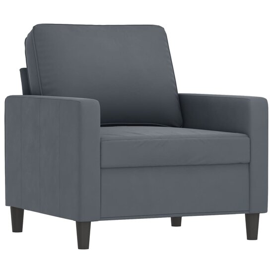 4-Delige Loungeset Met Kussens Fluweel Donkergrijs