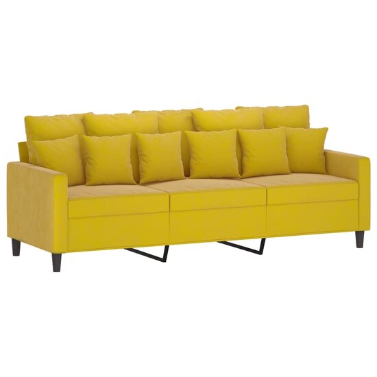 2-Delige Loungeset Fluweel Geel met kussens