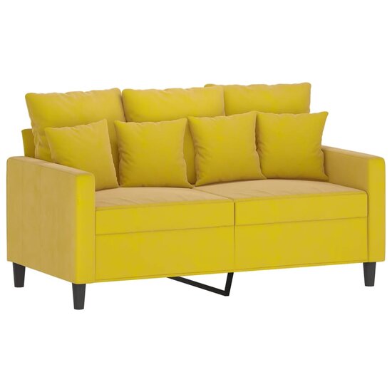 4-Delige Loungeset Met Kussens Fluweel Geel