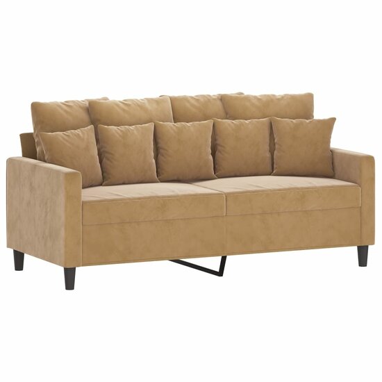 2-Delige Loungeset Fluweel Bruin met kussens