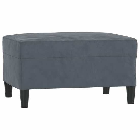 3-Delige Loungeset Met Kussens Fluweel Donkergrijs