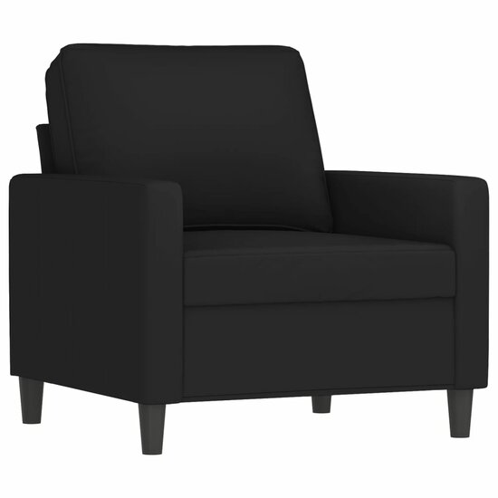 3-Delige Loungeset Fluweel Zwart met kussens