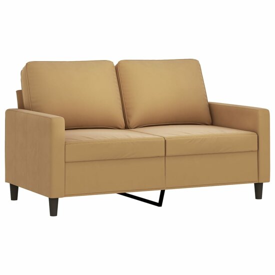 3-Delige Loungeset Fluweel Bruin met kussens