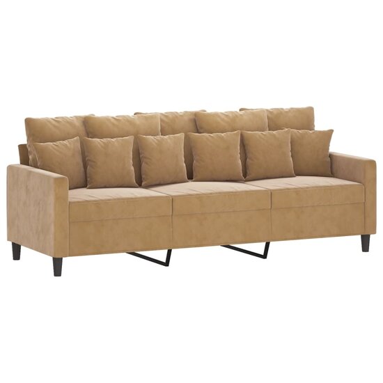 4-Delige Loungeset Met Kussens Fluweel Bruin