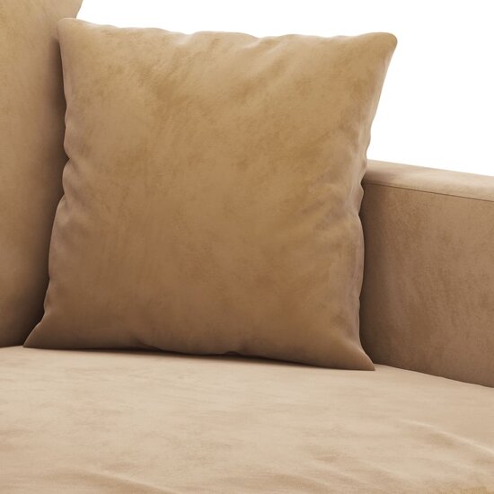4-Delige Loungeset Met Kussens Fluweel Bruin