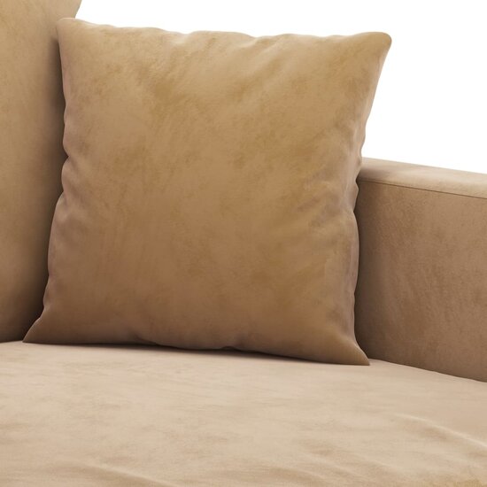 2-Delige Loungeset Fluweel Bruin met kussens