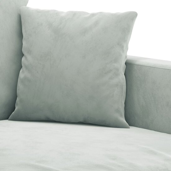 3-Delige Loungeset Met Kussens Fluweel Lichtgrijs