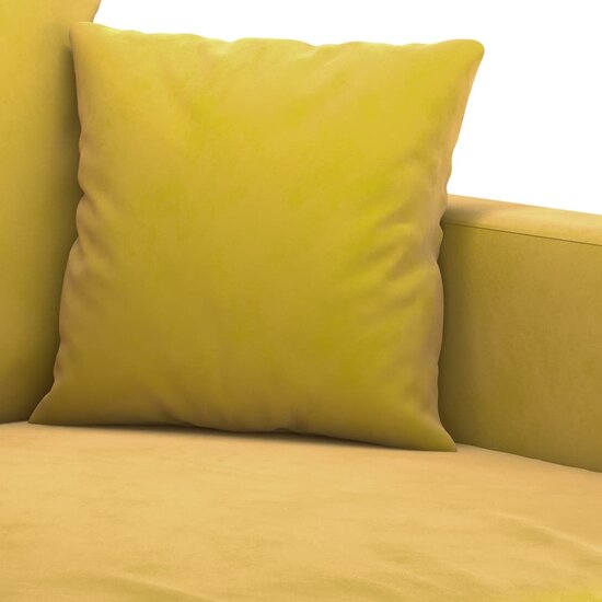 2-Delige Loungeset Fluweel Geel met kussens