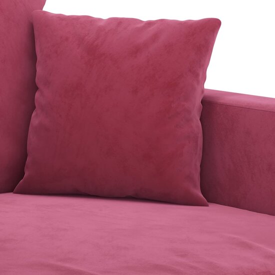 2-Delige Loungeset Fluweel Wijnrood met kussens