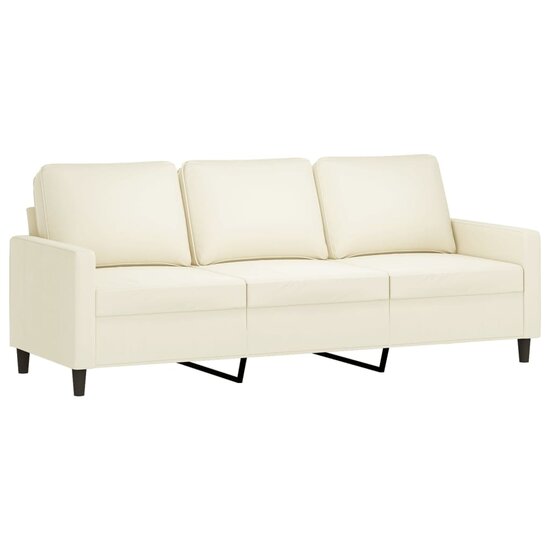 2-Delige Loungeset Fluweel Kleurig Cr&egrave;me met kussens