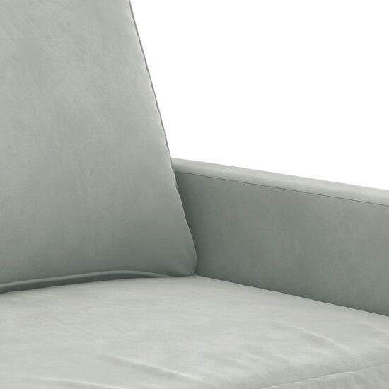 3-Delige Loungeset Met Kussens Fluweel Lichtgrijs