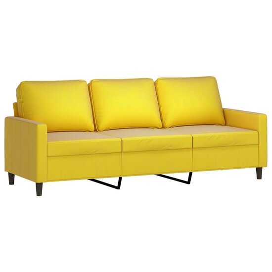 3-Delige Loungeset Met Kussens Fluweel Geel