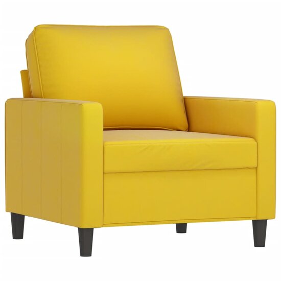 3-Delige Loungeset Fluweel Geel met kussens