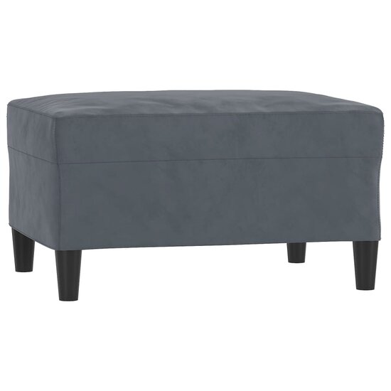 3-Delige Loungeset Met Kussens Fluweel Donkergrijs