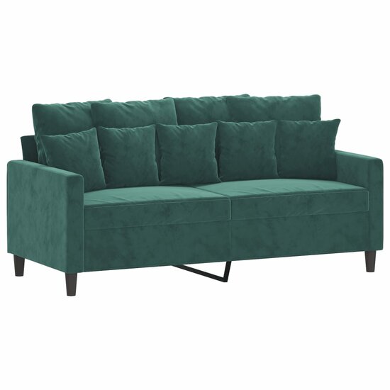 3-Delige Loungeset Met Kussens Fluweel Donkergroen