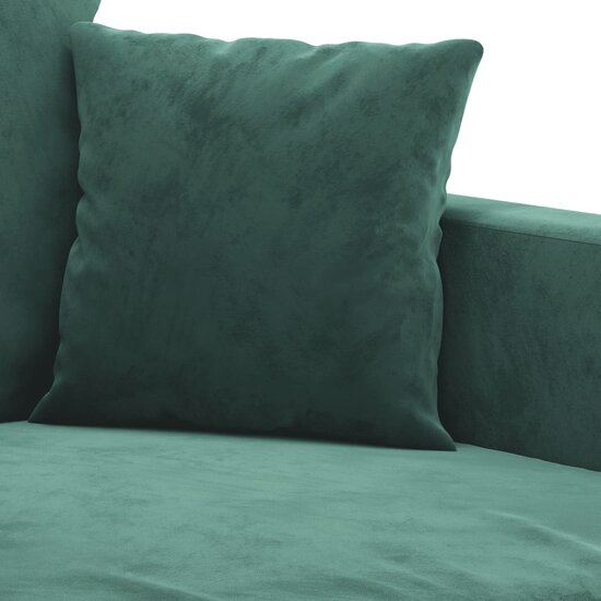 3-Delige Loungeset Met Kussens Fluweel Donkergroen