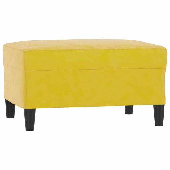 3-Delige Loungeset Met Kussens Fluweel Geel