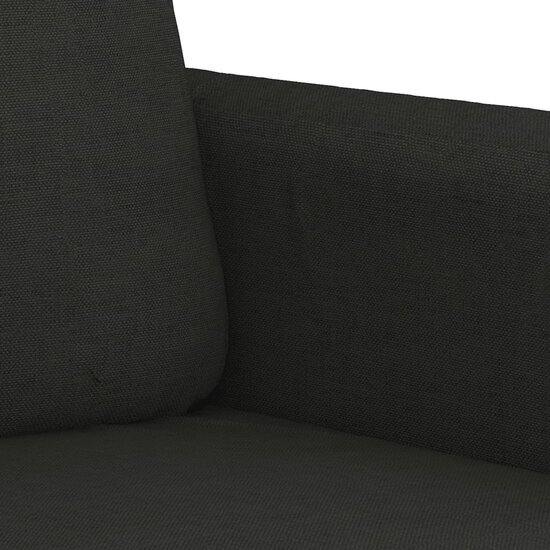 2-Delige Loungeset Stof Zwart met kussens