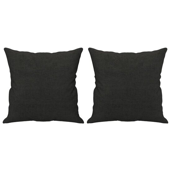 2-Delige Loungeset Stof Zwart met kussens