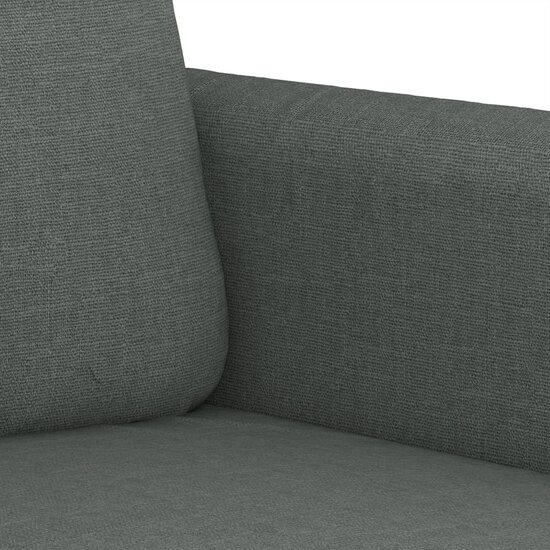 2-Delige Loungeset Met Kussens Stof Donkergrijs