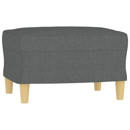 3-Delige Loungeset Met Kussens Stof Donkergrijs