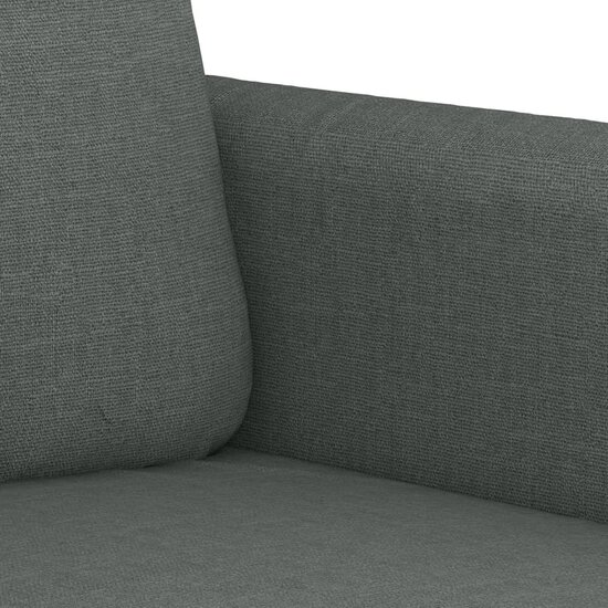 3-Delige Loungeset Met Kussens Stof Donkergrijs