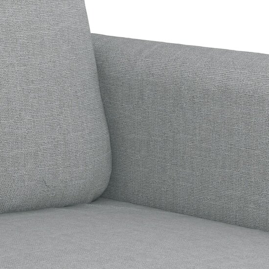 3-Delige Loungeset Met Kussens Stof Lichtgrijs