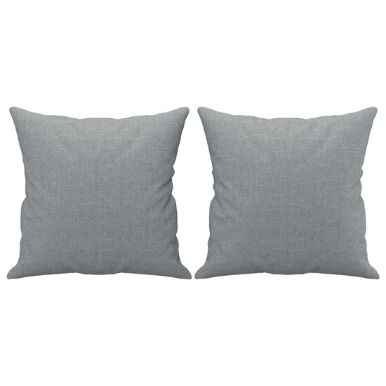3-Delige Loungeset Met Kussens Stof Lichtgrijs
