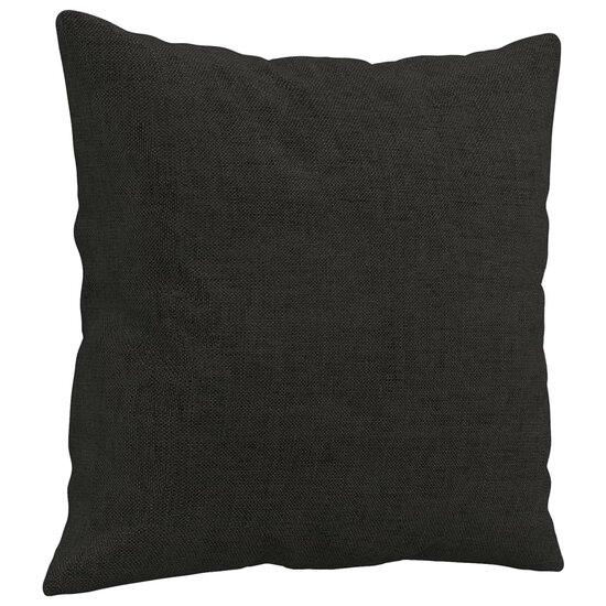 3-Delige Loungeset Met Kussens Stof Zwart