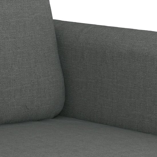 3-Delige Loungeset Met Kussens Stof Donkergrijs