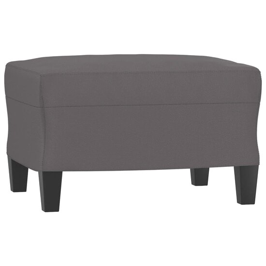 3-Delige Loungeset Met Kussens Kunstleer Grijs