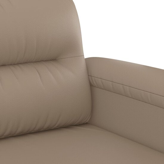 2-Delige Loungeset Met Kussens Kunstleer Cappuccino