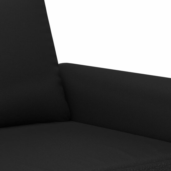 2-Delige Loungeset Met Kussens Kunstleer Zwart