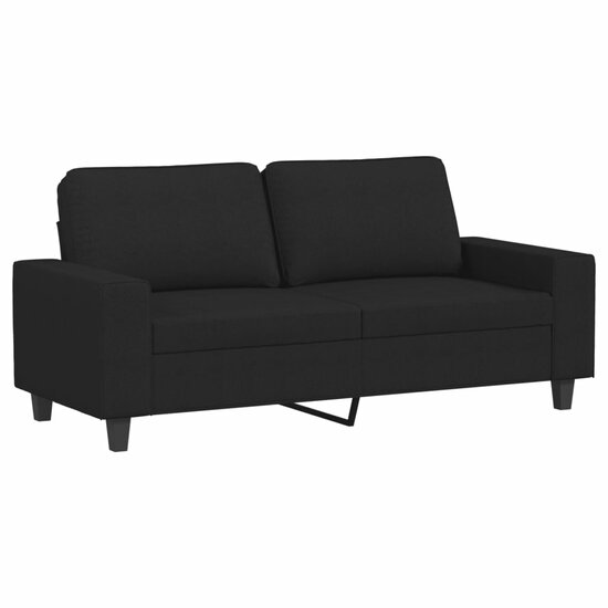3-Delige Loungeset Stof Zwart