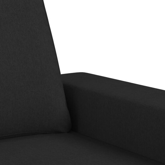 3-Delige Loungeset Stof Zwart