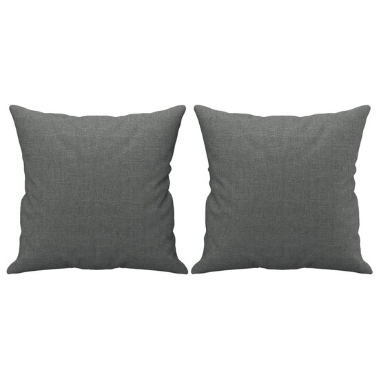 3-Delige Loungeset Met Kussens Stof Donkergrijs