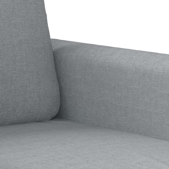3-Delige Loungeset Met Kussens Stof Lichtgrijs
