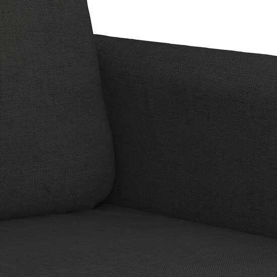 4-Delige Loungeset Met Kussens Stof Zwart