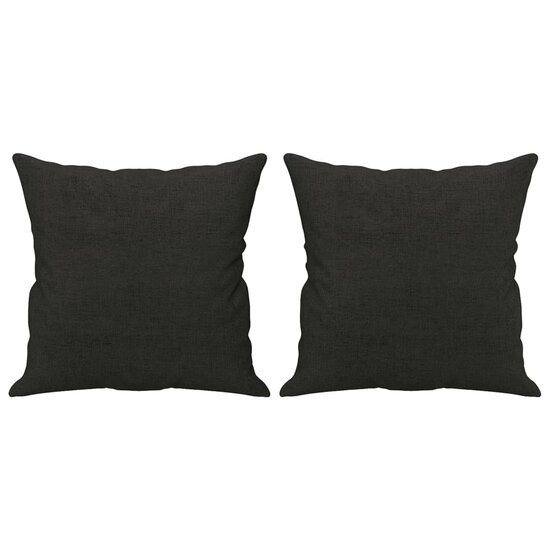 4-Delige Loungeset Met Kussens Stof Zwart