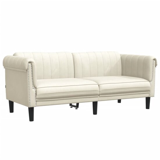 2-Delige Loungeset Fluweel Kleurig Cr&egrave;me