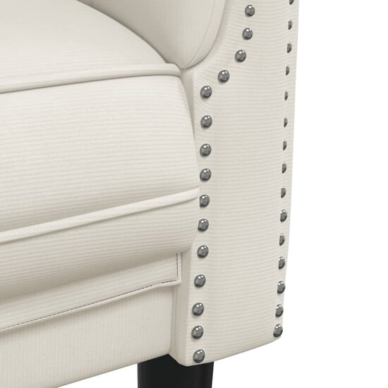 2-Delige Loungeset Fluweel Kleurig Cr&egrave;me