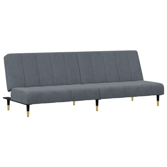 2-Delige Loungeset Fluweel Donkergrijs