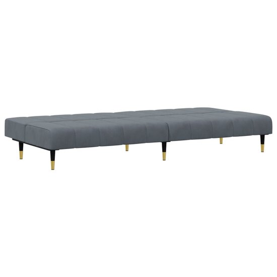 2-Delige Loungeset Fluweel Donkergrijs