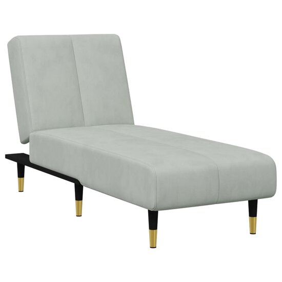 2-delige Loungeset fluweel lichtgrijs