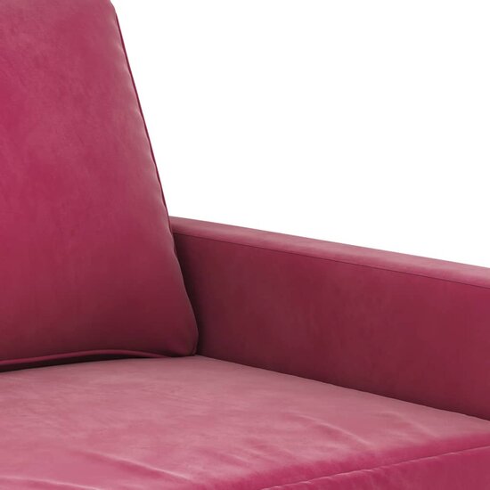 4-delige Loungeset fluweel wijnrood
