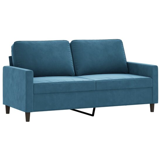 3-delige Loungeset met kussens fluweel blauw