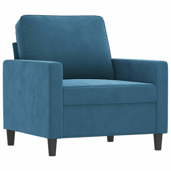 4-Delige Loungeset Met Kussens Fluweel Blauw