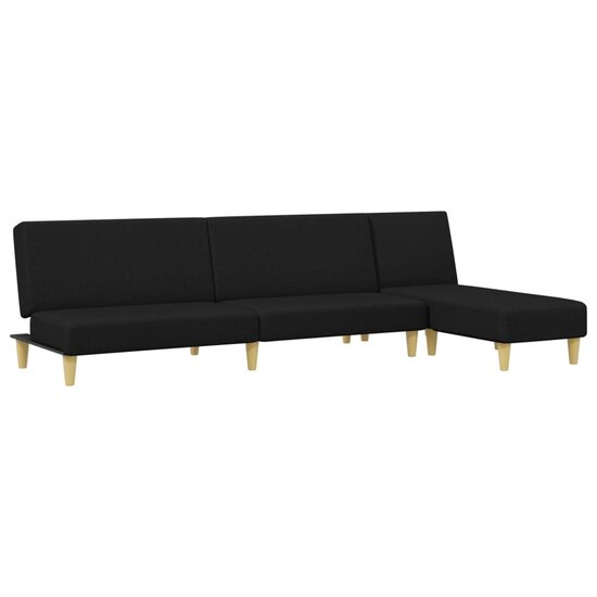 2-Delige Loungeset Stof Zwart